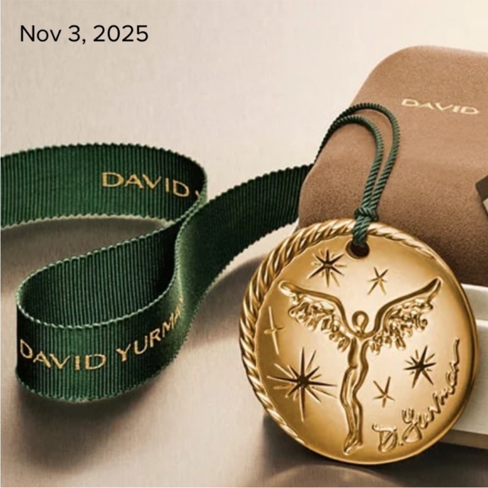 David Yurman Gold Angel Ornament 2025 - Picture 3 of 9